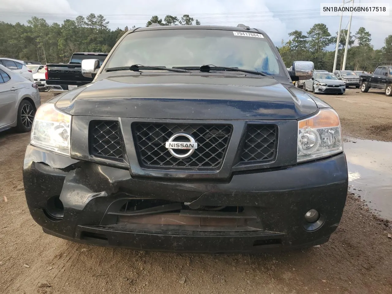 2011 Nissan Armada Sv VIN: 5N1BA0ND6BN617518 Lot: 79417684