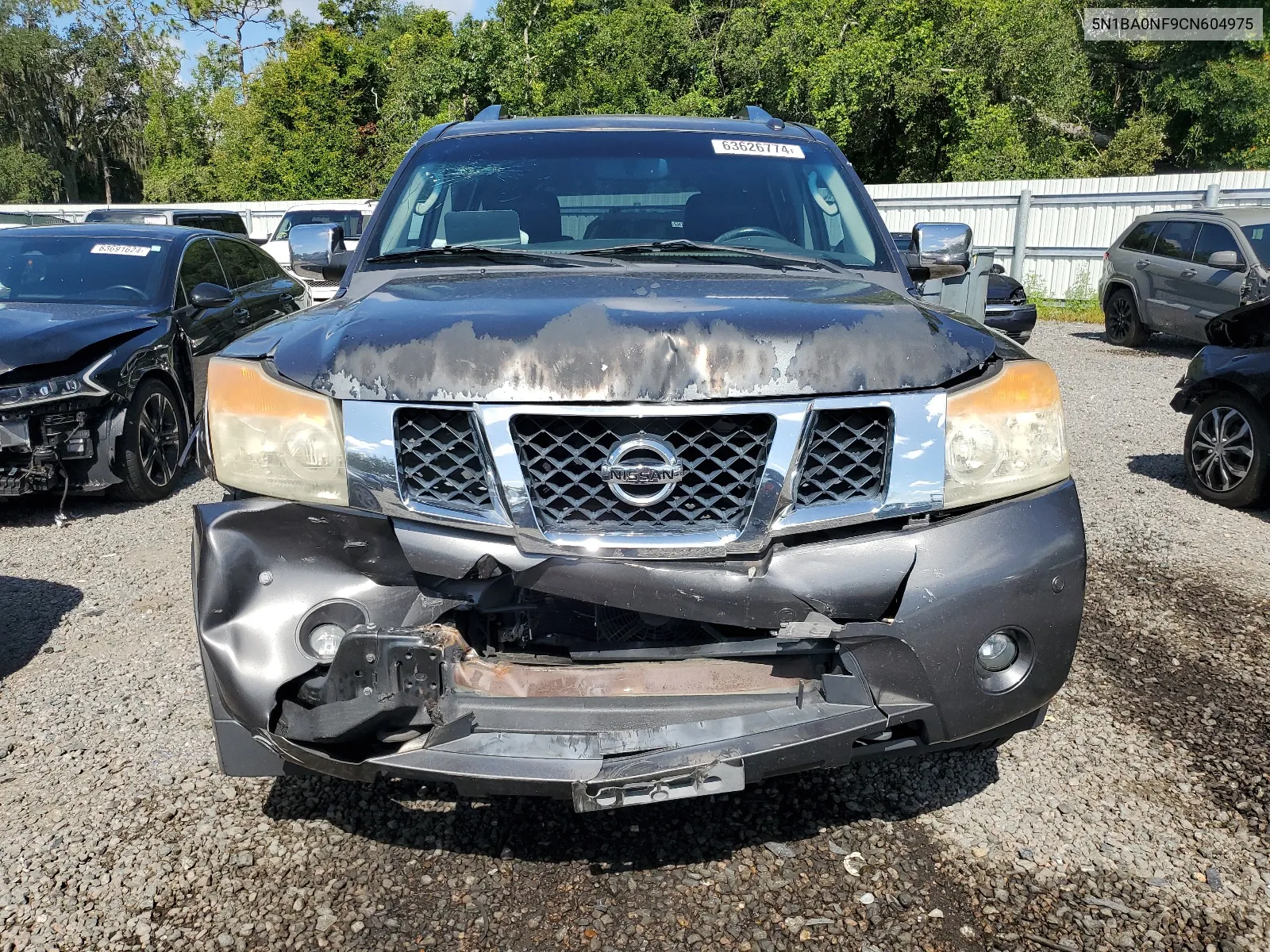 2012 Nissan Armada Sv VIN: 5N1BA0NF9CN604975 Lot: 63626774