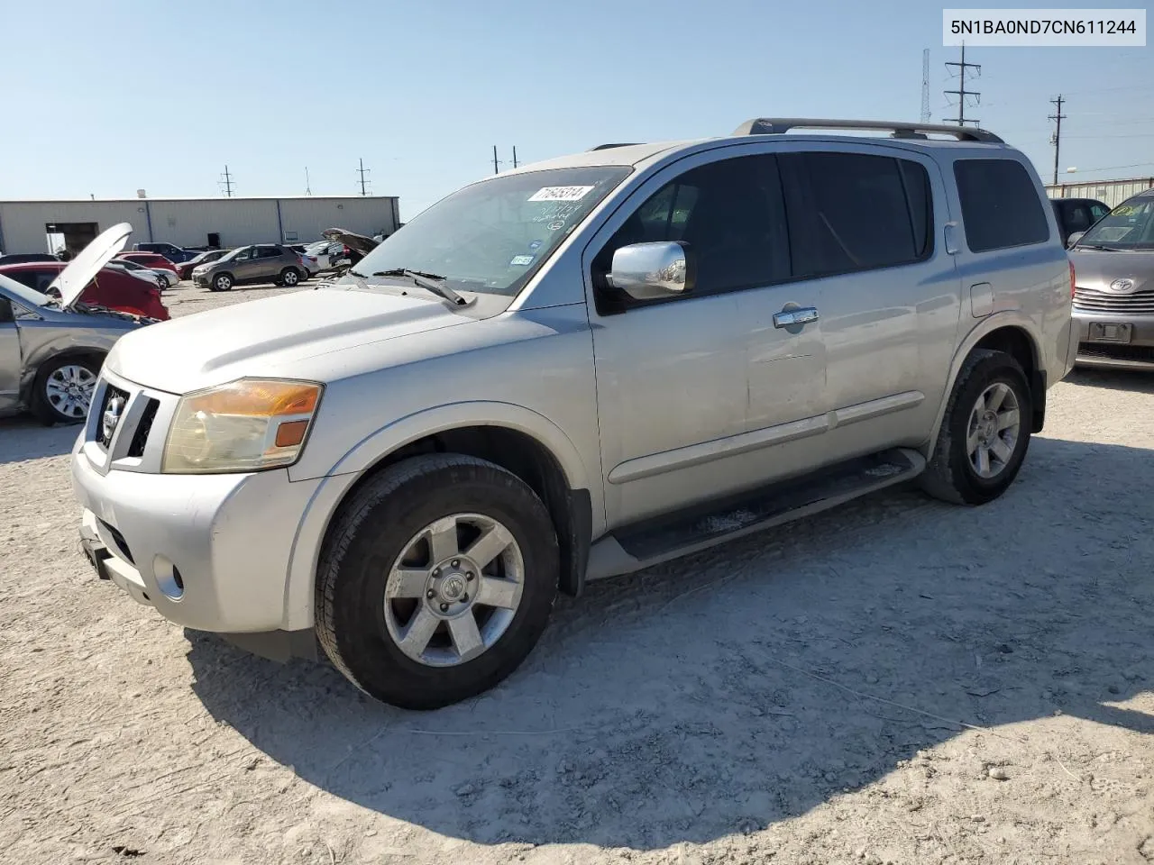 2012 Nissan Armada Sv VIN: 5N1BA0ND7CN611244 Lot: 71645314