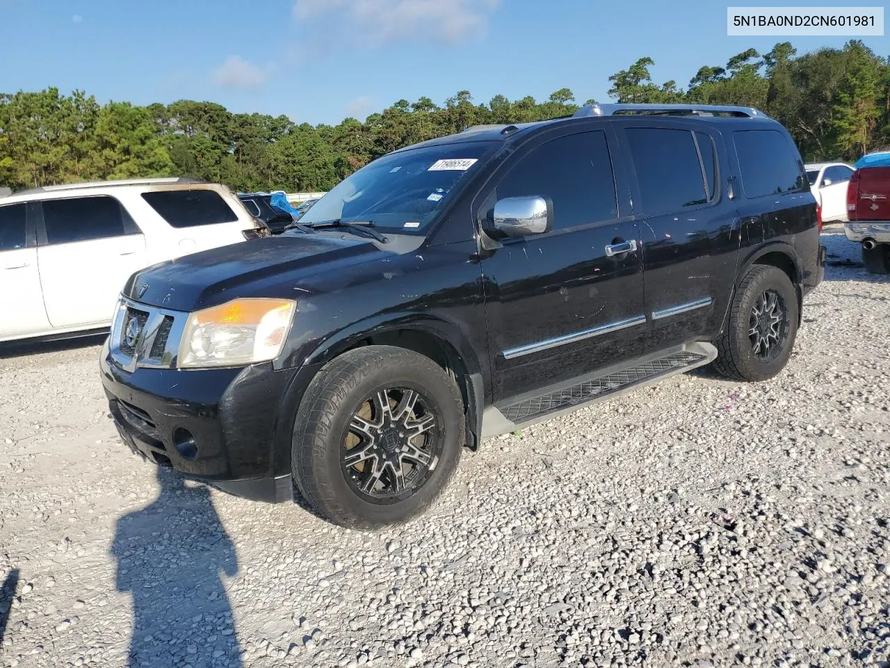 2012 Nissan Armada Sv VIN: 5N1BA0ND2CN601981 Lot: 71986514