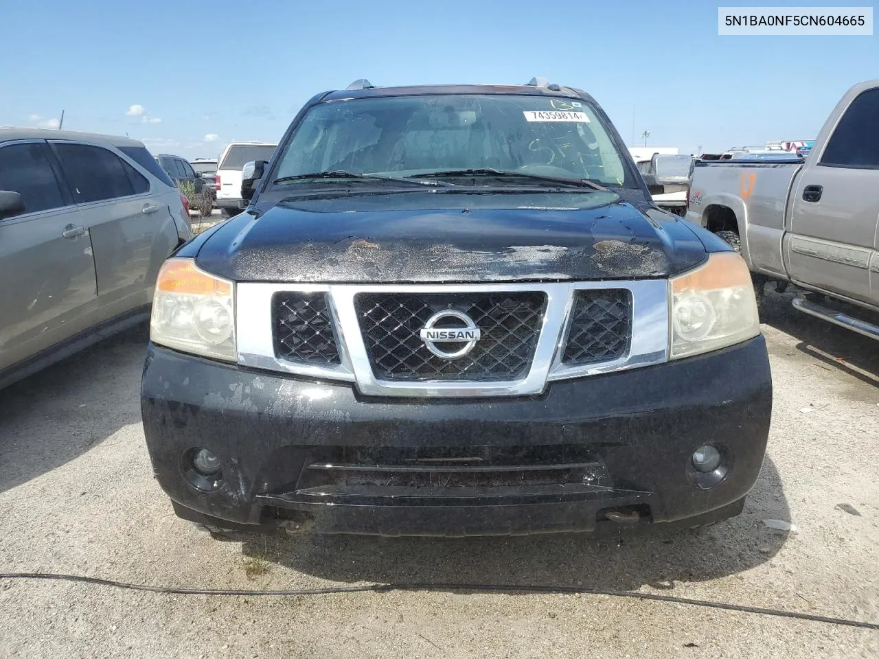 2012 Nissan Armada Sv VIN: 5N1BA0NF5CN604665 Lot: 74359814