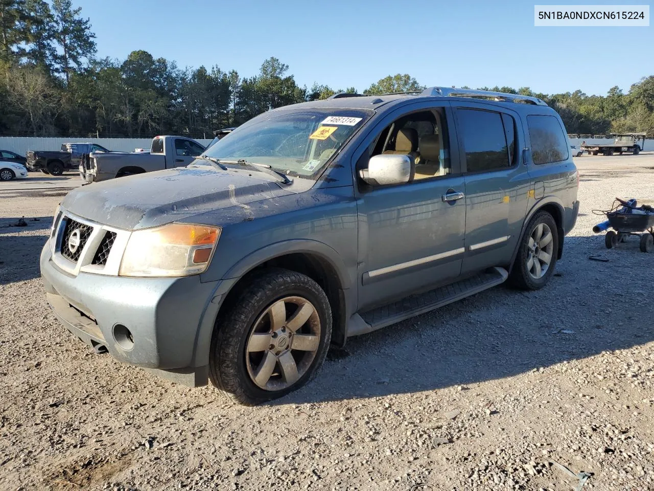 2012 Nissan Armada Sv VIN: 5N1BA0NDXCN615224 Lot: 74661314