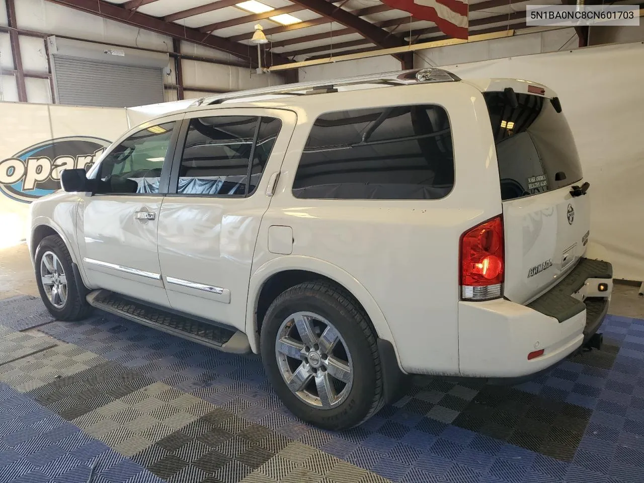 2012 Nissan Armada Sv VIN: 5N1BA0NC8CN601703 Lot: 75269534