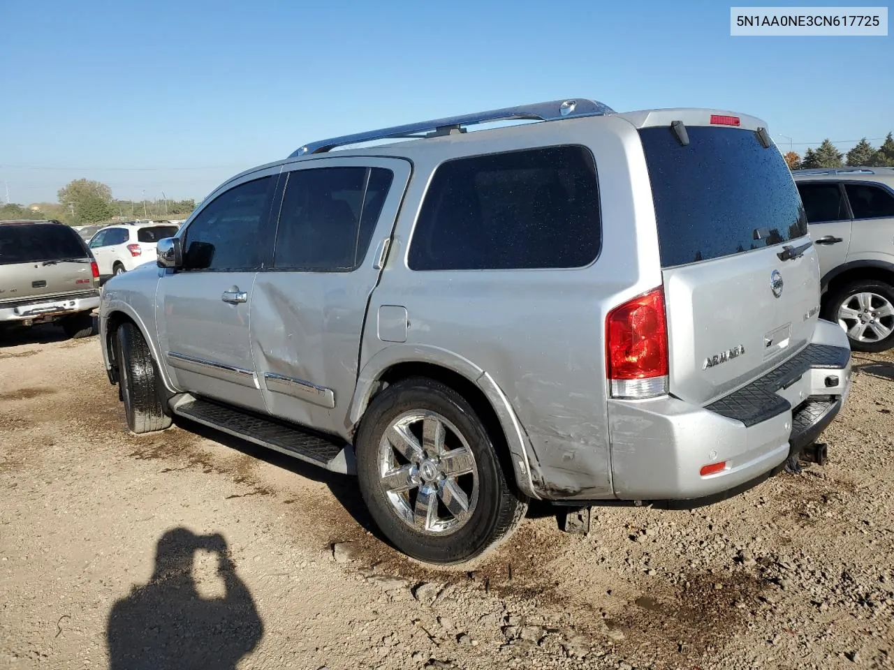 2012 Nissan Armada Sv VIN: 5N1AA0NE3CN617725 Lot: 75366104