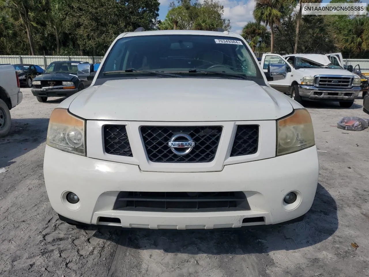 2012 Nissan Armada Sv VIN: 5N1AA0ND9CN605585 Lot: 76349384