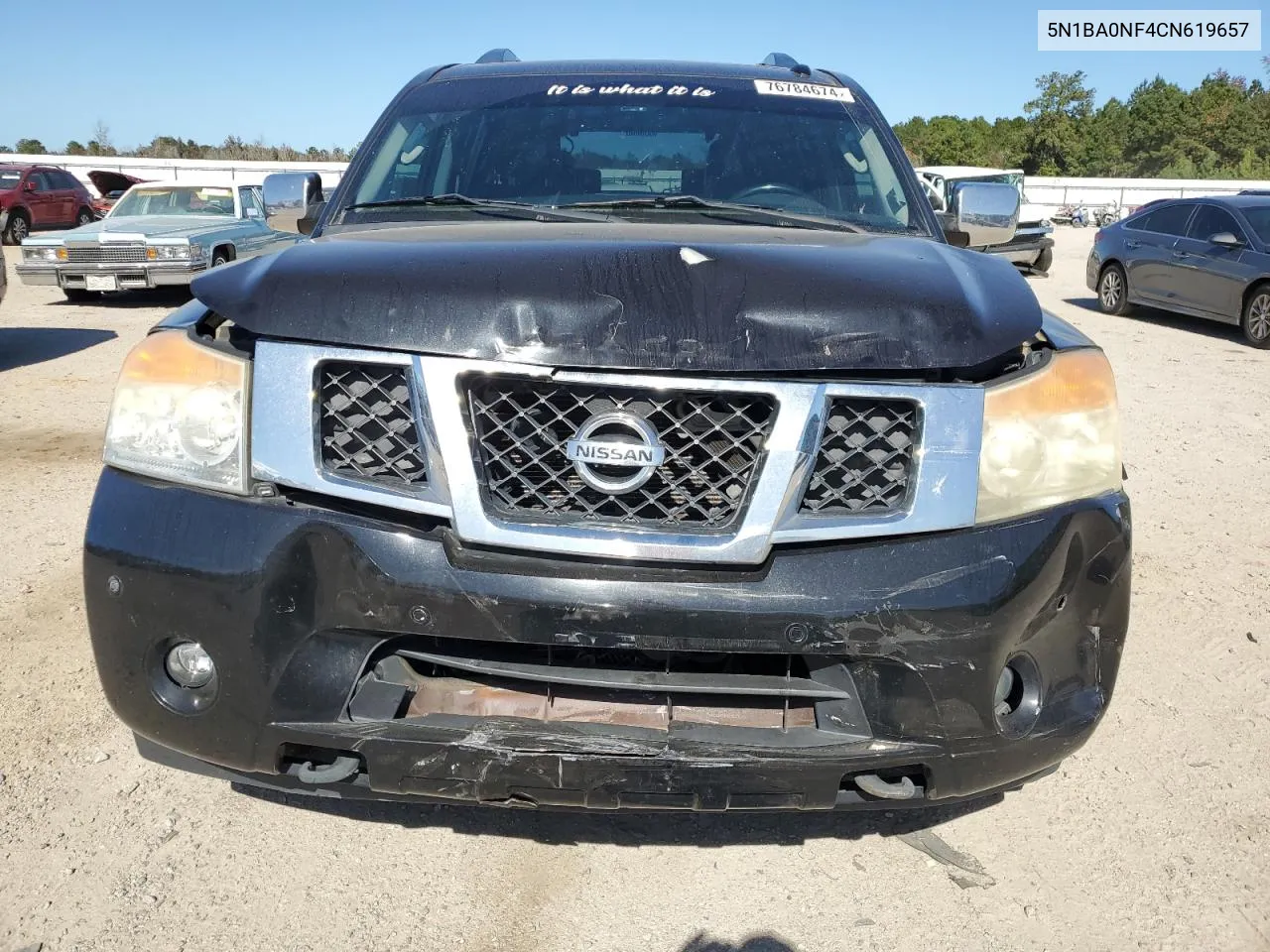 2012 Nissan Armada Sv VIN: 5N1BA0NF4CN619657 Lot: 76784674