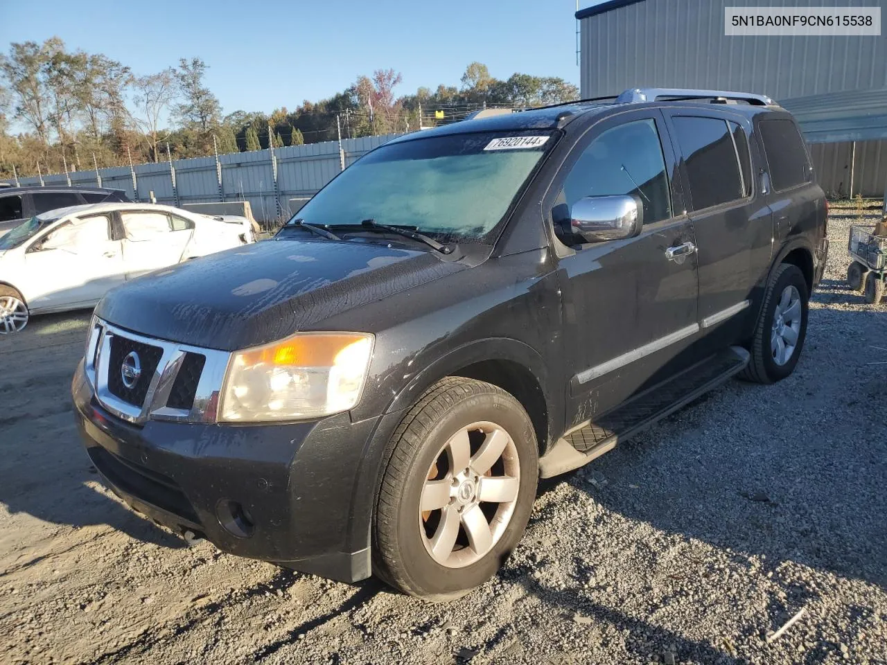 2012 Nissan Armada Sv VIN: 5N1BA0NF9CN615538 Lot: 76920144