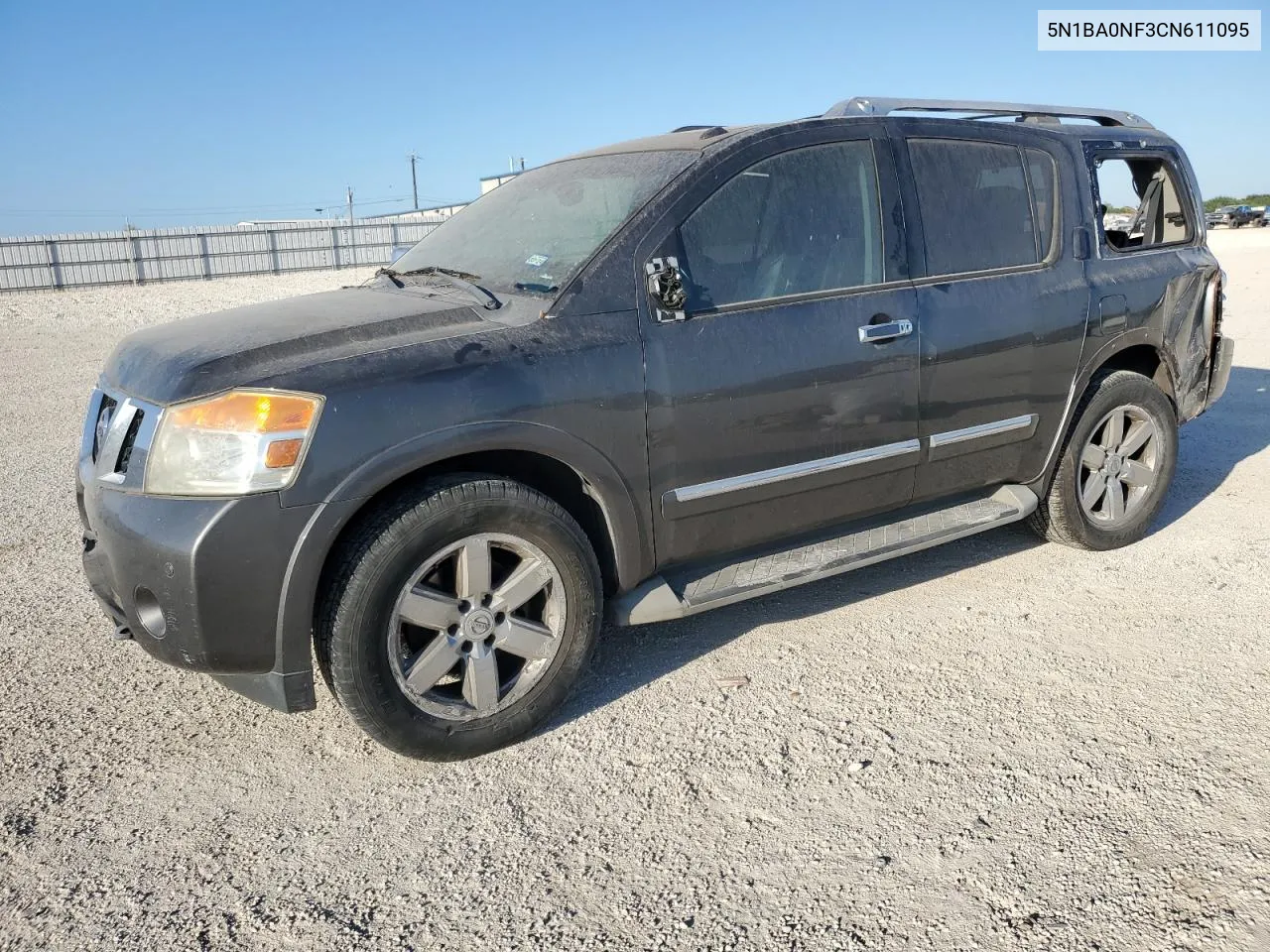 2012 Nissan Armada Sv VIN: 5N1BA0NF3CN611095 Lot: 77227884