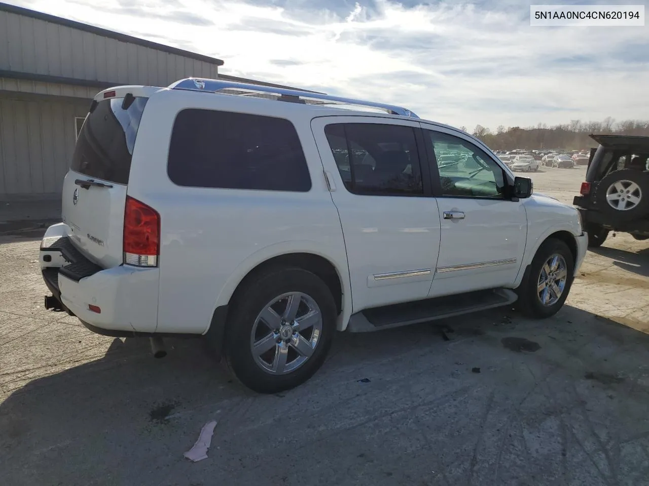 2012 Nissan Armada Sv VIN: 5N1AA0NC4CN620194 Lot: 77889754