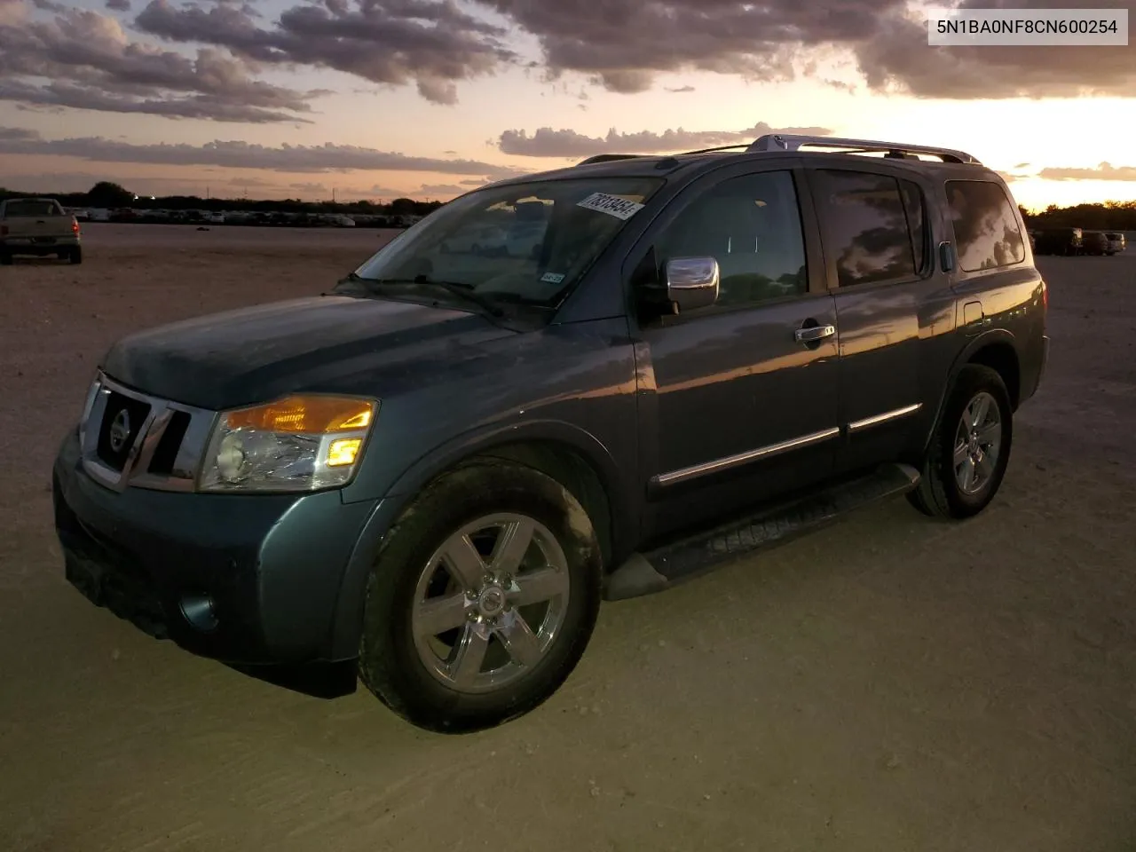 2012 Nissan Armada Sv VIN: 5N1BA0NF8CN600254 Lot: 78313454