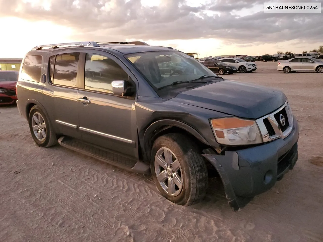 2012 Nissan Armada Sv VIN: 5N1BA0NF8CN600254 Lot: 78313454