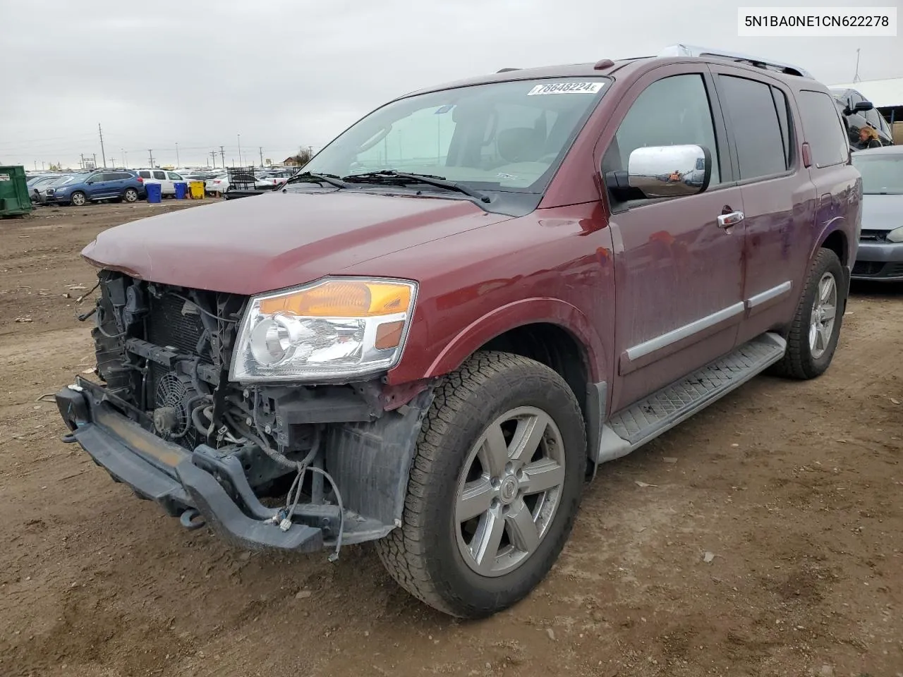 2012 Nissan Armada Sv VIN: 5N1BA0NE1CN622278 Lot: 78648224