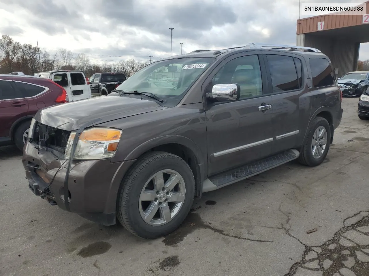 2013 Nissan Armada Platinum VIN: 5N1BA0NE8DN600988 Lot: 79015614