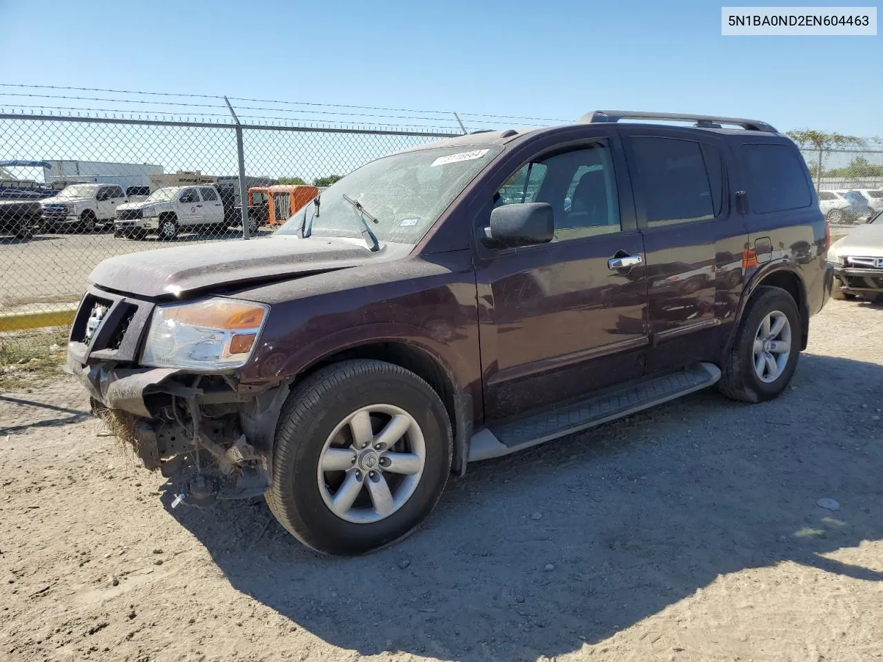 2014 Nissan Armada Sv VIN: 5N1BA0ND2EN604463 Lot: 73116664