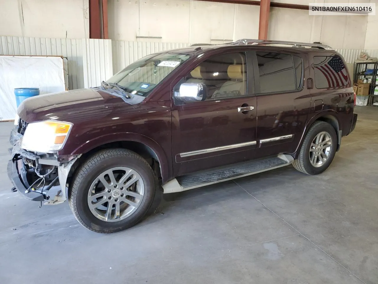 2014 Nissan Armada Platinum VIN: 5N1BA0NFXEN610416 Lot: 74033474