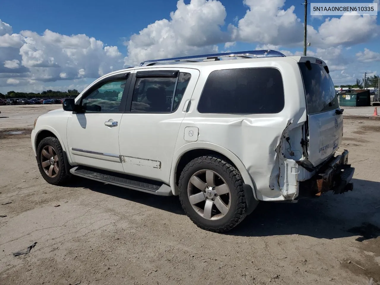 2014 Nissan Armada Sv VIN: 5N1AA0NC8EN610335 Lot: 77179124