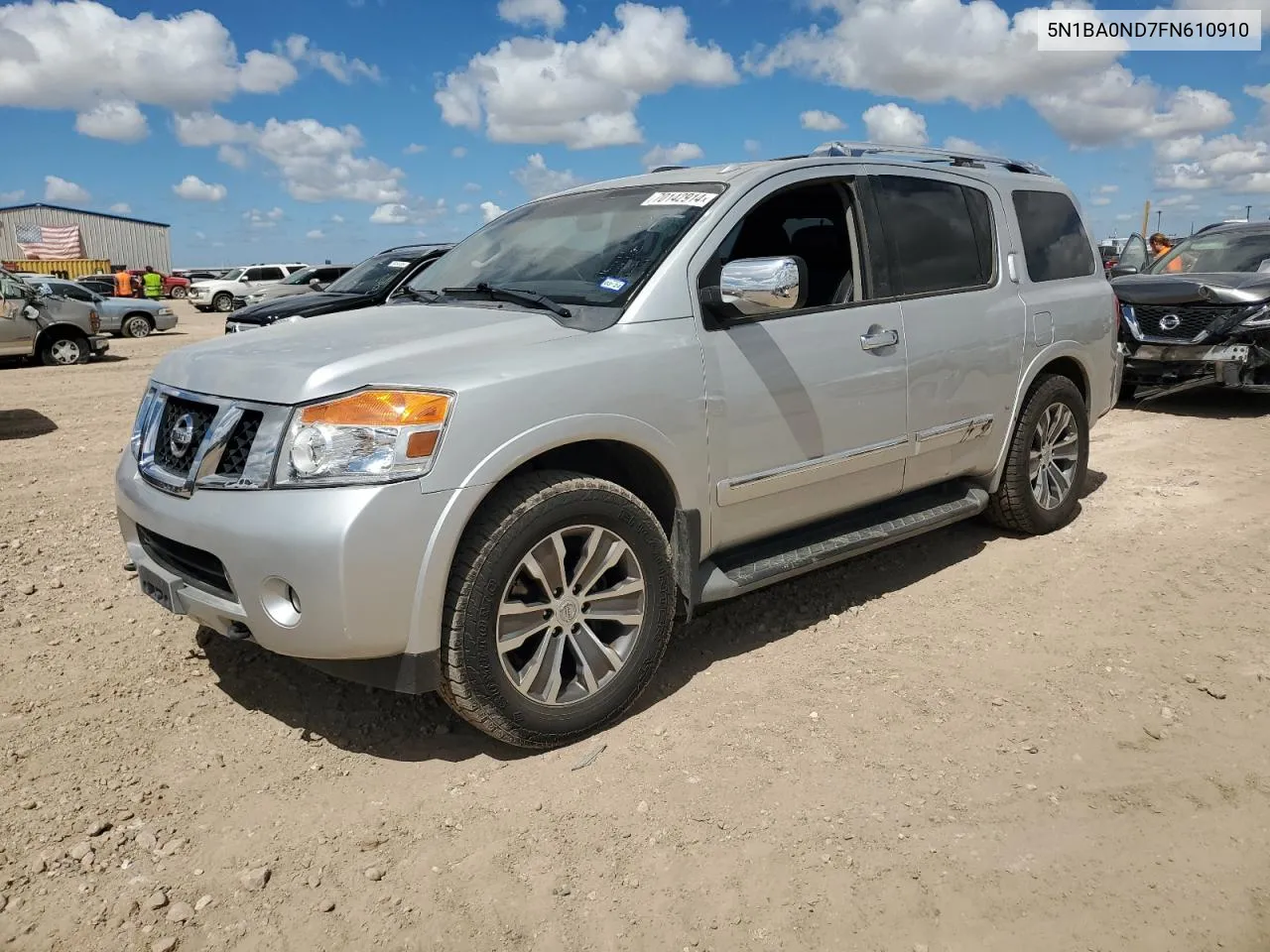 2015 Nissan Armada Sv VIN: 5N1BA0ND7FN610910 Lot: 70142914