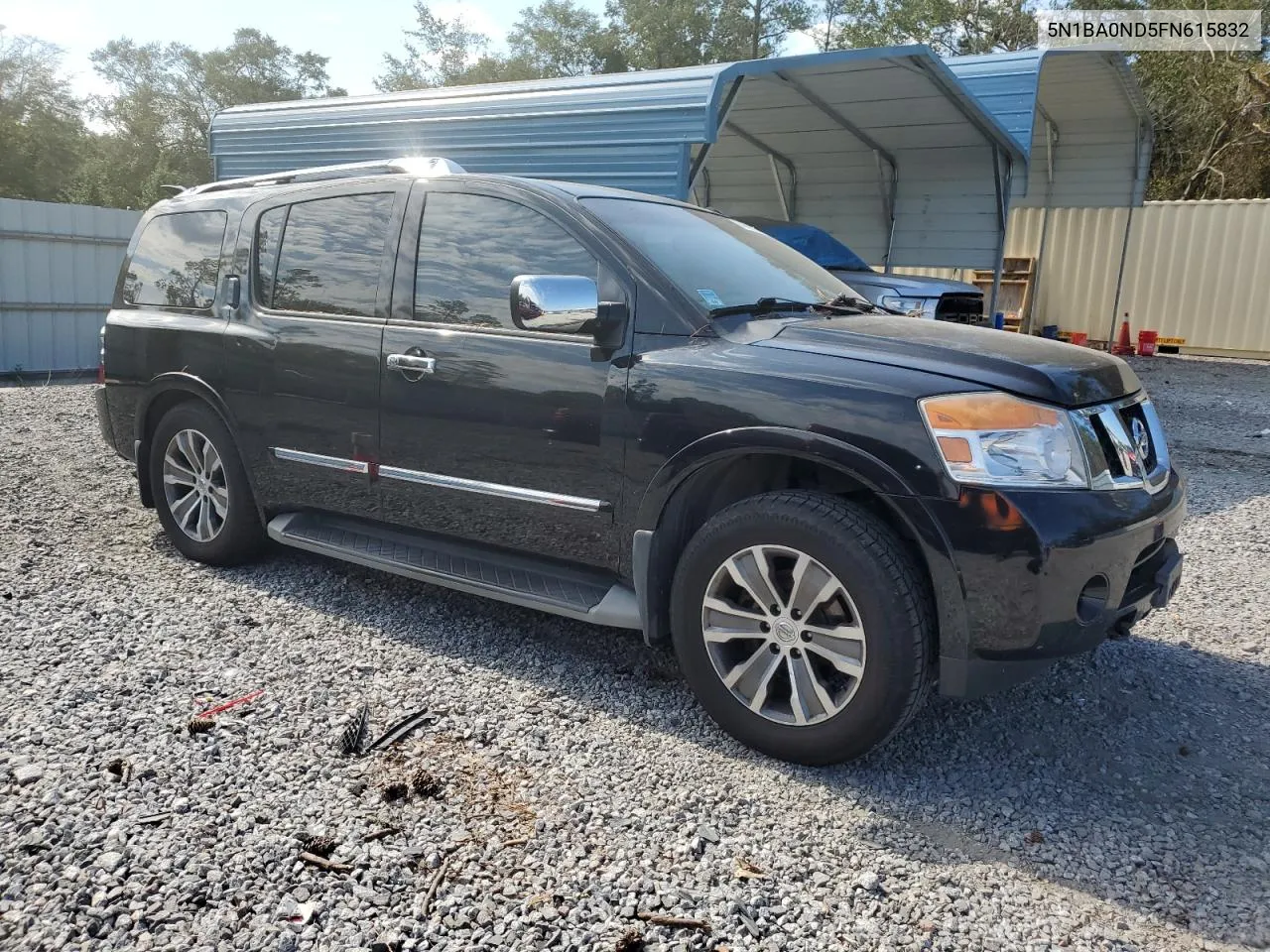 2015 Nissan Armada Sv VIN: 5N1BA0ND5FN615832 Lot: 74661094