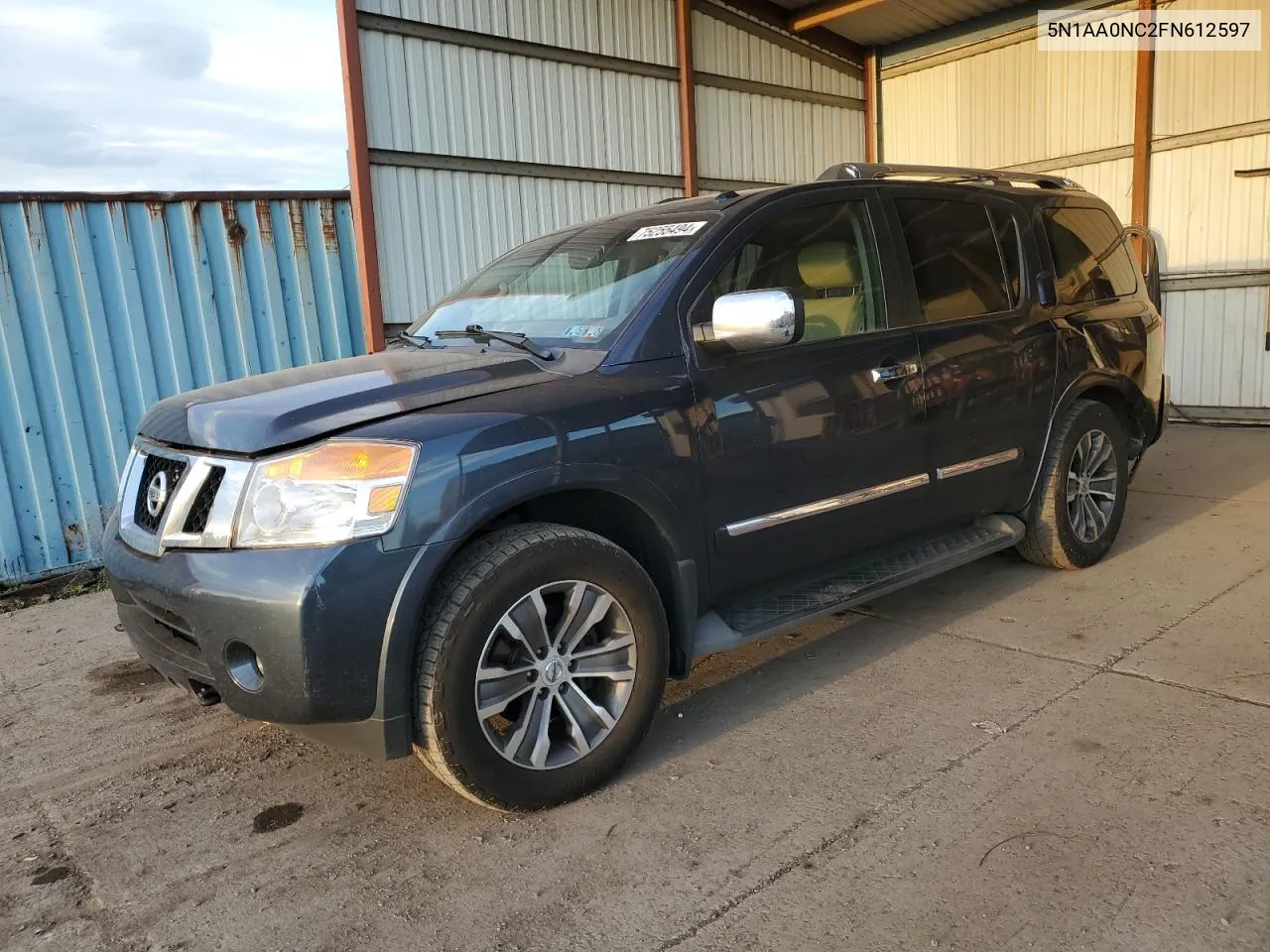 2015 Nissan Armada Sv VIN: 5N1AA0NC2FN612597 Lot: 75255494