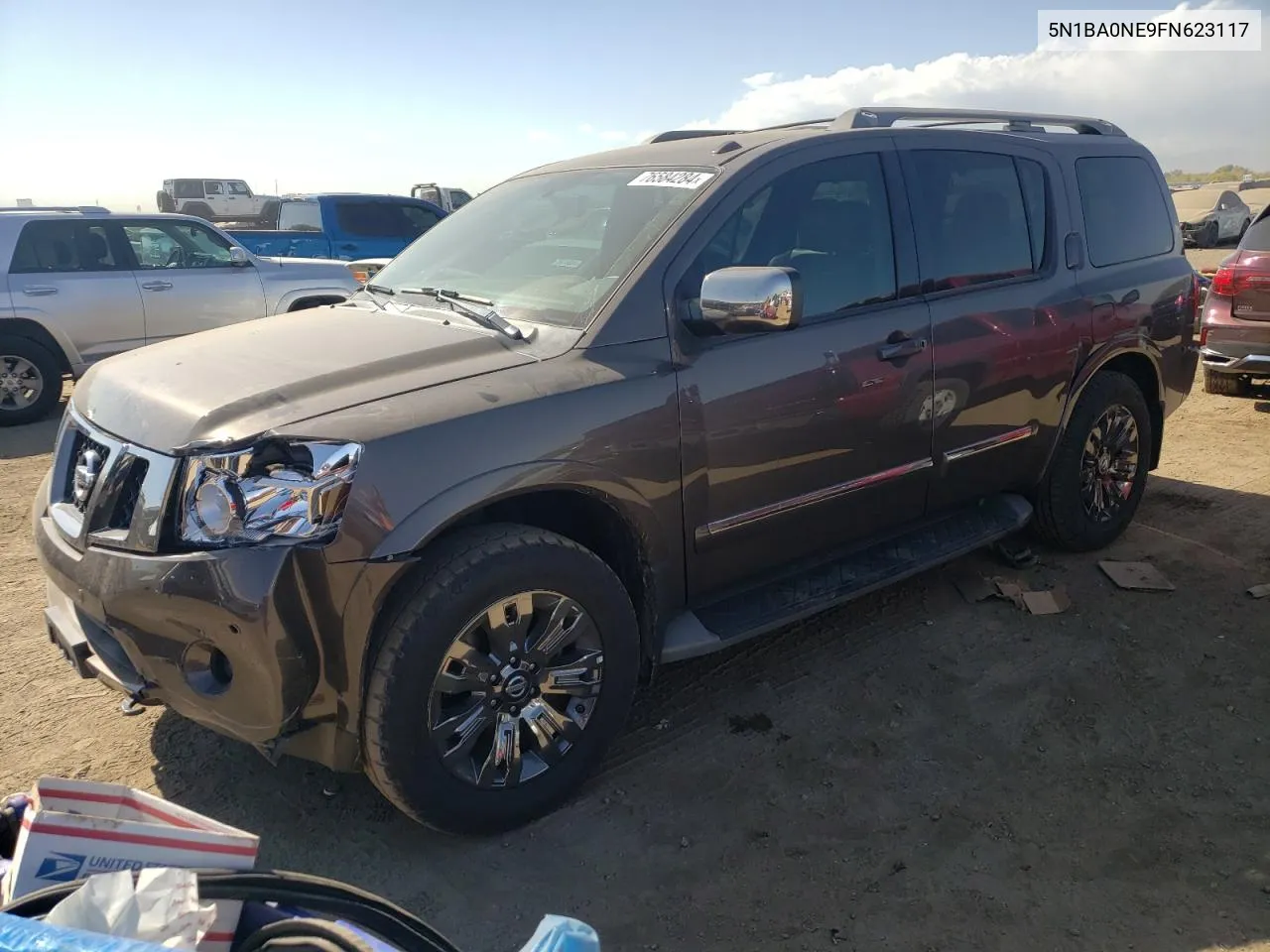 2015 Nissan Armada Platinum VIN: 5N1BA0NE9FN623117 Lot: 76584284