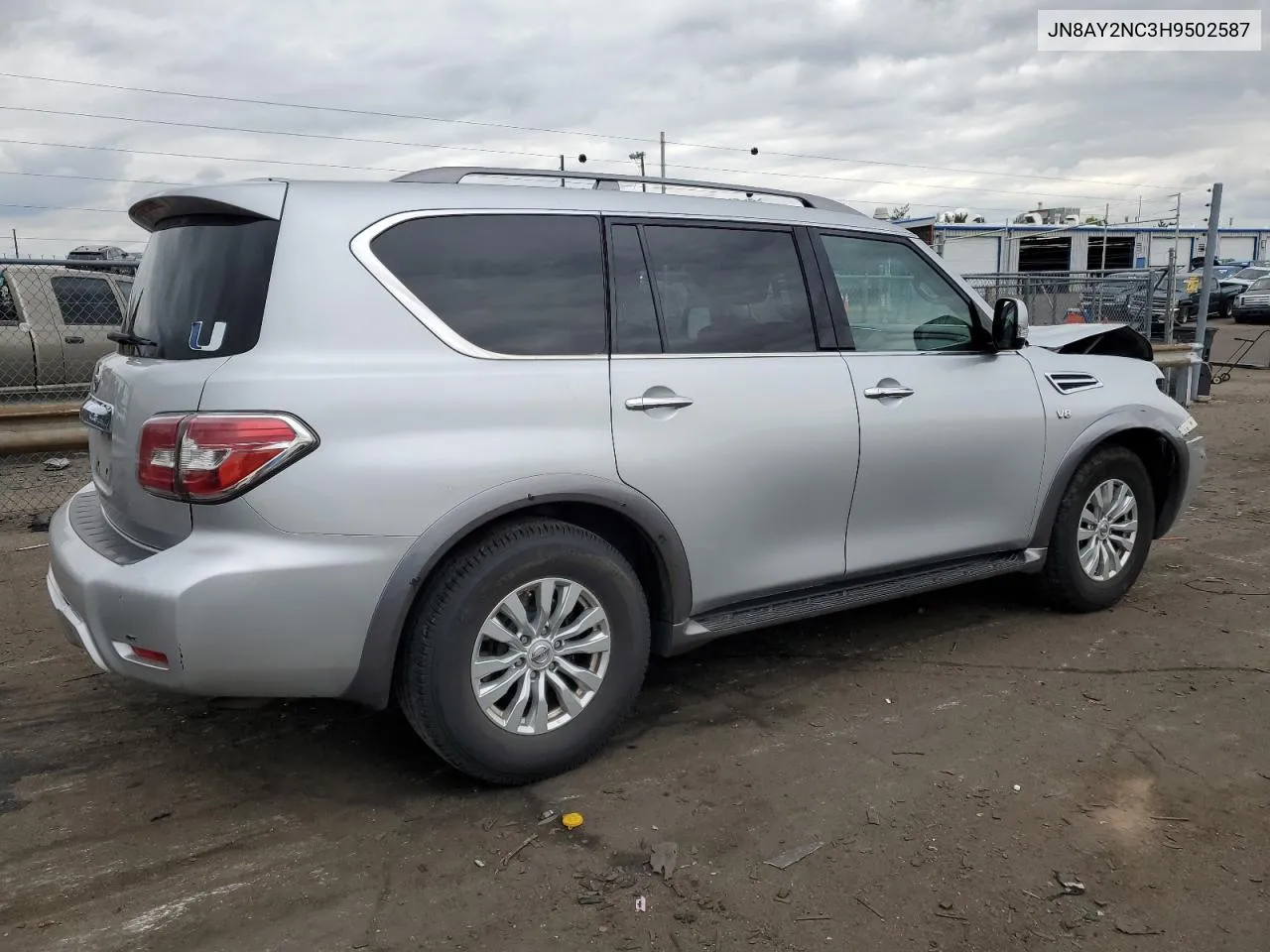 2017 Nissan Armada Sv VIN: JN8AY2NC3H9502587 Lot: 54400454