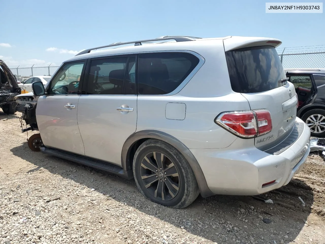 2017 Nissan Armada Platinum VIN: JN8AY2NF1H9303743 Lot: 57937894