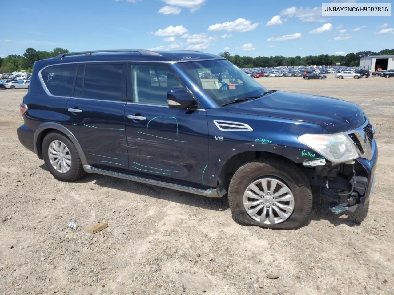 2017 Nissan Armada Sv VIN: JN8AY2NC6H9507816 Lot: 57971544