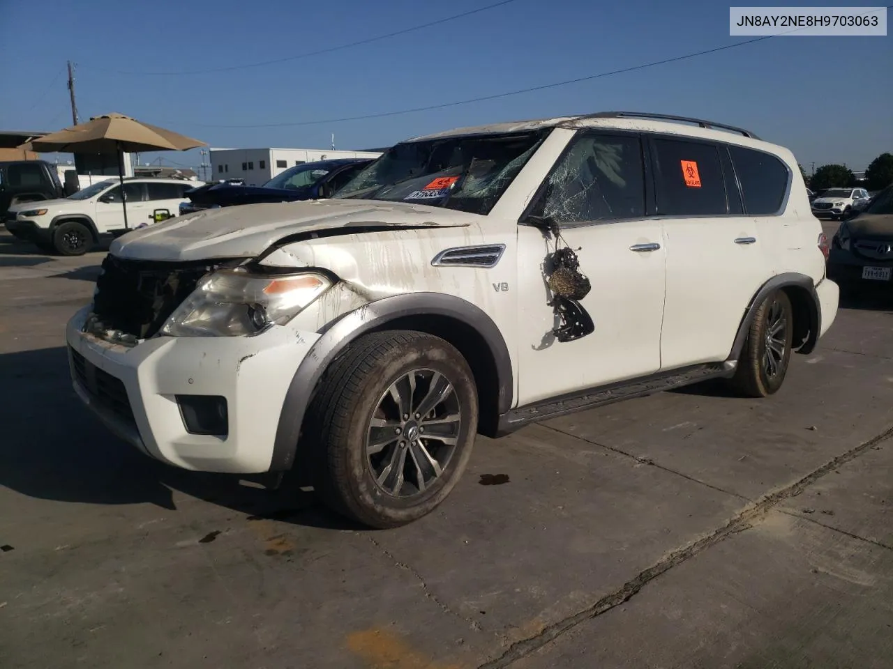 2017 Nissan Armada Platinum VIN: JN8AY2NE8H9703063 Lot: 61632304