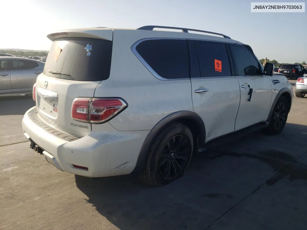 2017 Nissan Armada Platinum VIN: JN8AY2NE8H9703063 Lot: 61632304