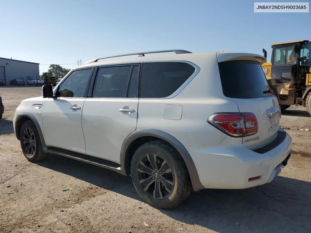 2017 Nissan Armada Sv VIN: JN8AY2ND5H9003685 Lot: 62896604