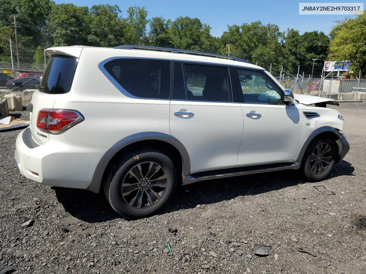 2017 Nissan Armada Platinum VIN: JN8AY2NE2H9703317 Lot: 70253594