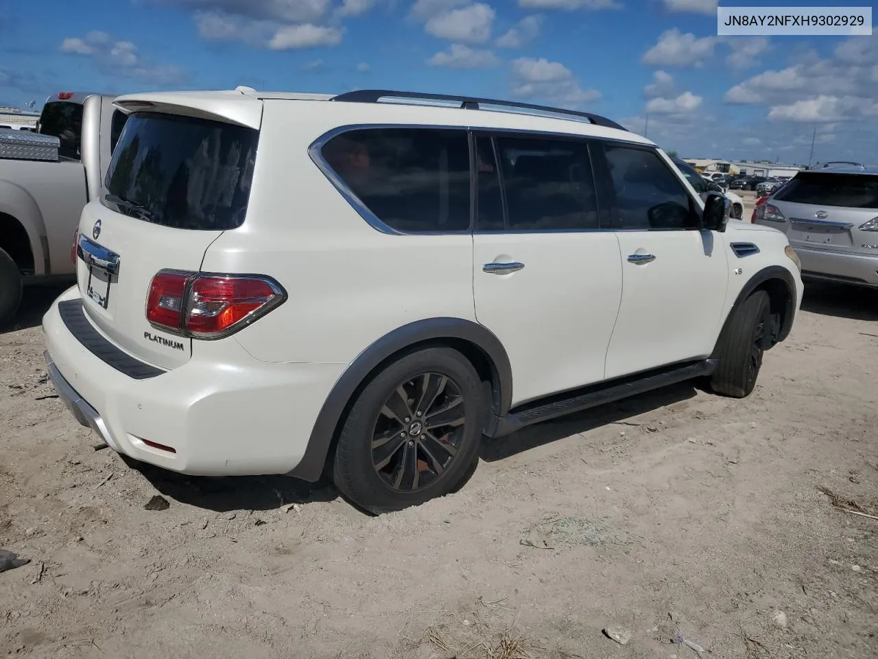 2017 Nissan Armada Platinum VIN: JN8AY2NFXH9302929 Lot: 72718824