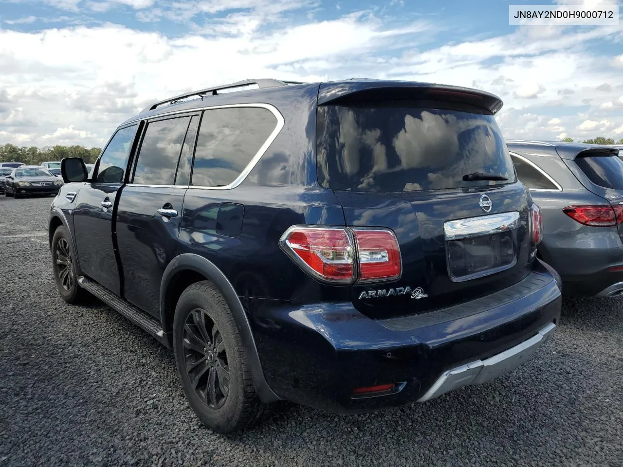 2017 Nissan Armada Sv VIN: JN8AY2ND0H9000712 Lot: 73884854