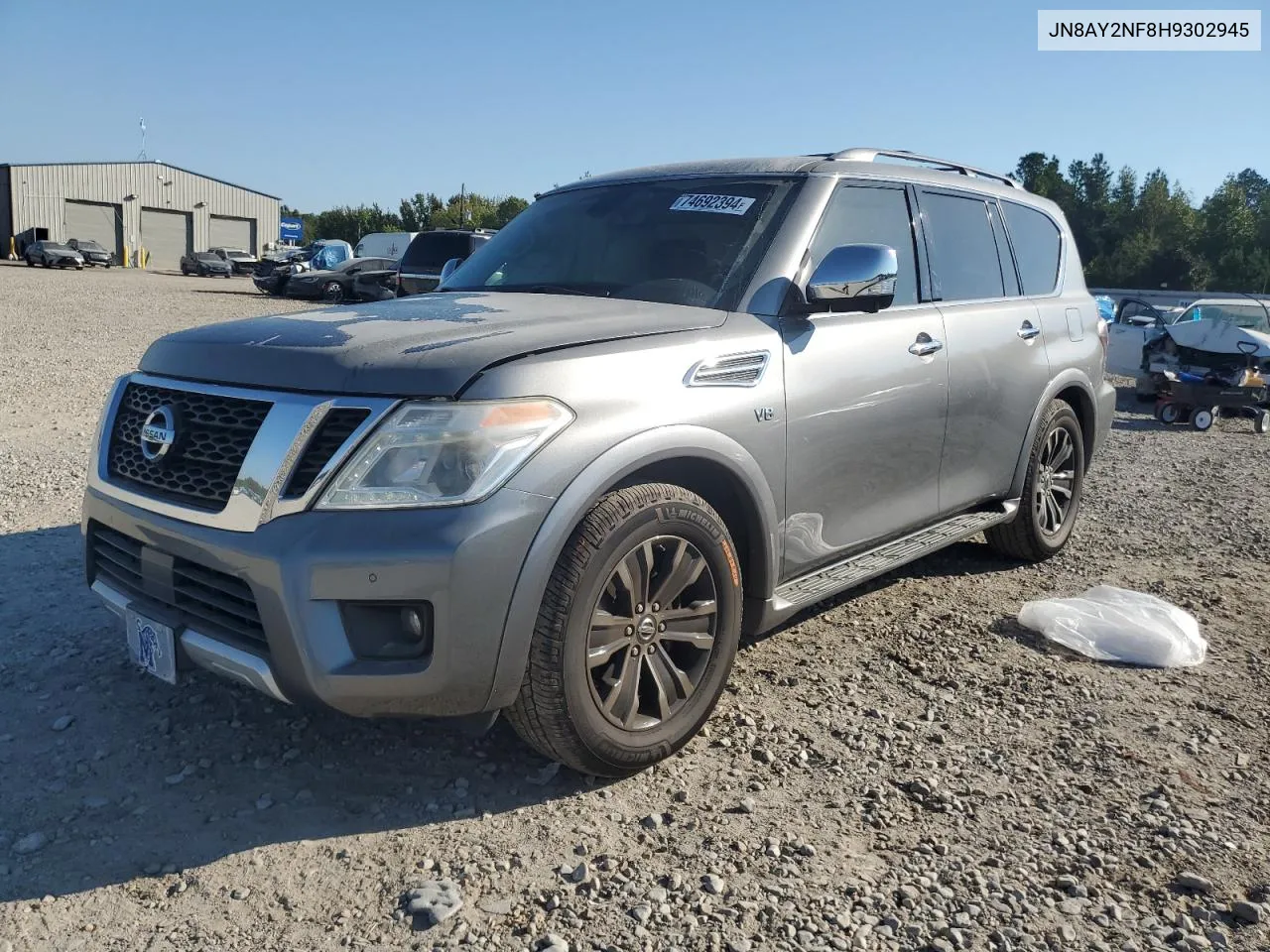 2017 Nissan Armada Platinum VIN: JN8AY2NF8H9302945 Lot: 74692394