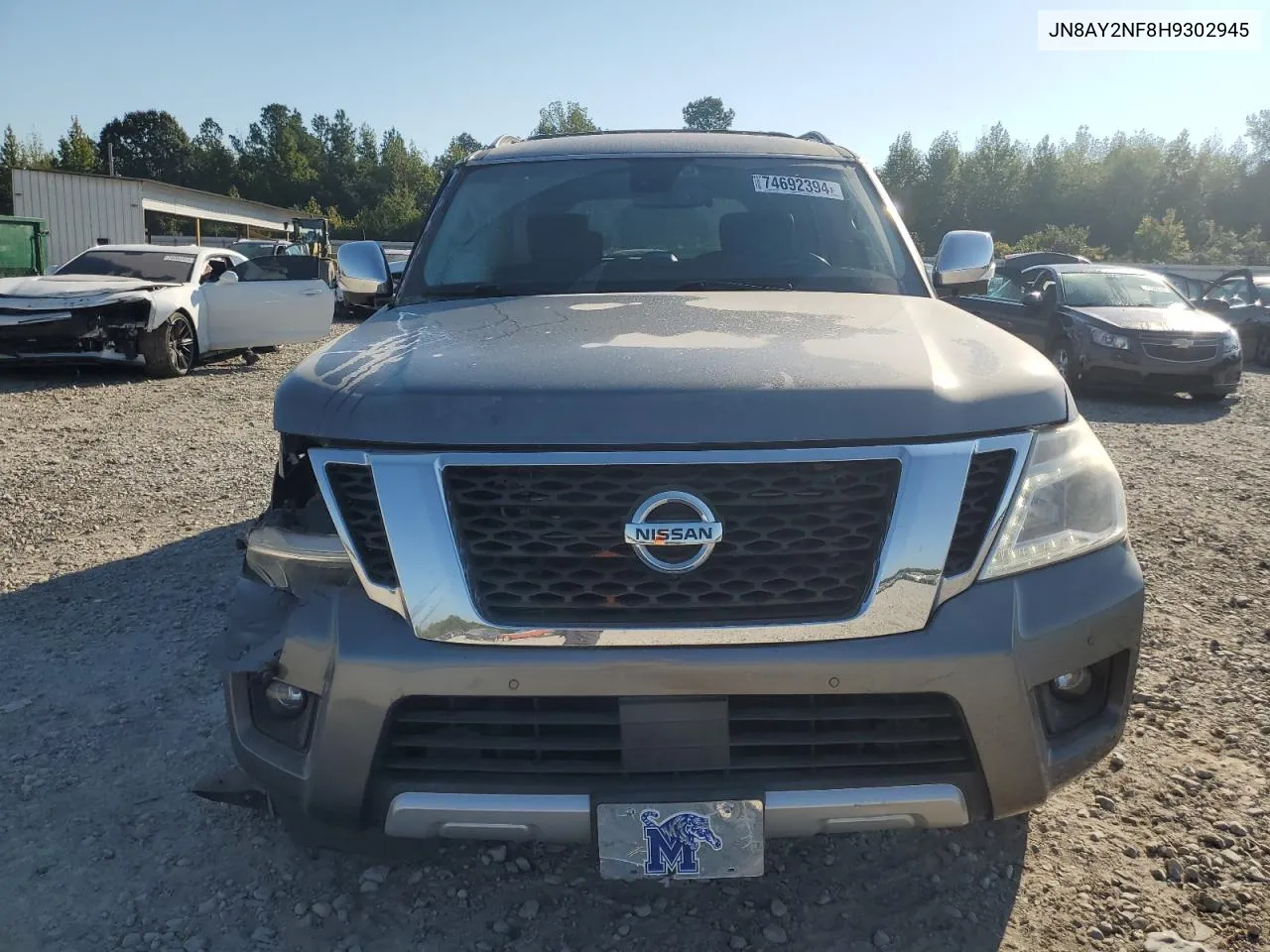 2017 Nissan Armada Platinum VIN: JN8AY2NF8H9302945 Lot: 74692394