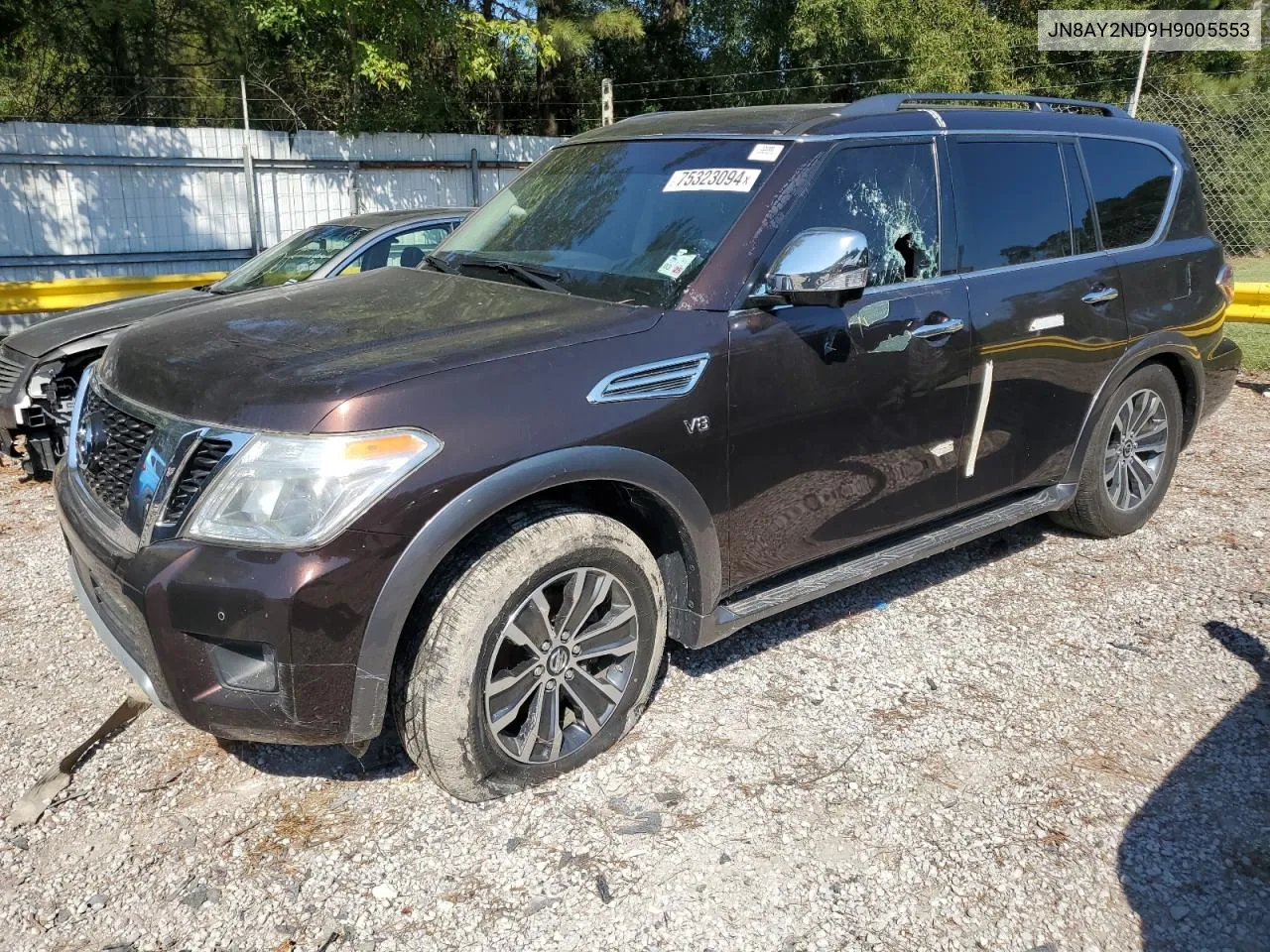 2017 Nissan Armada Sv VIN: JN8AY2ND9H9005553 Lot: 75323094