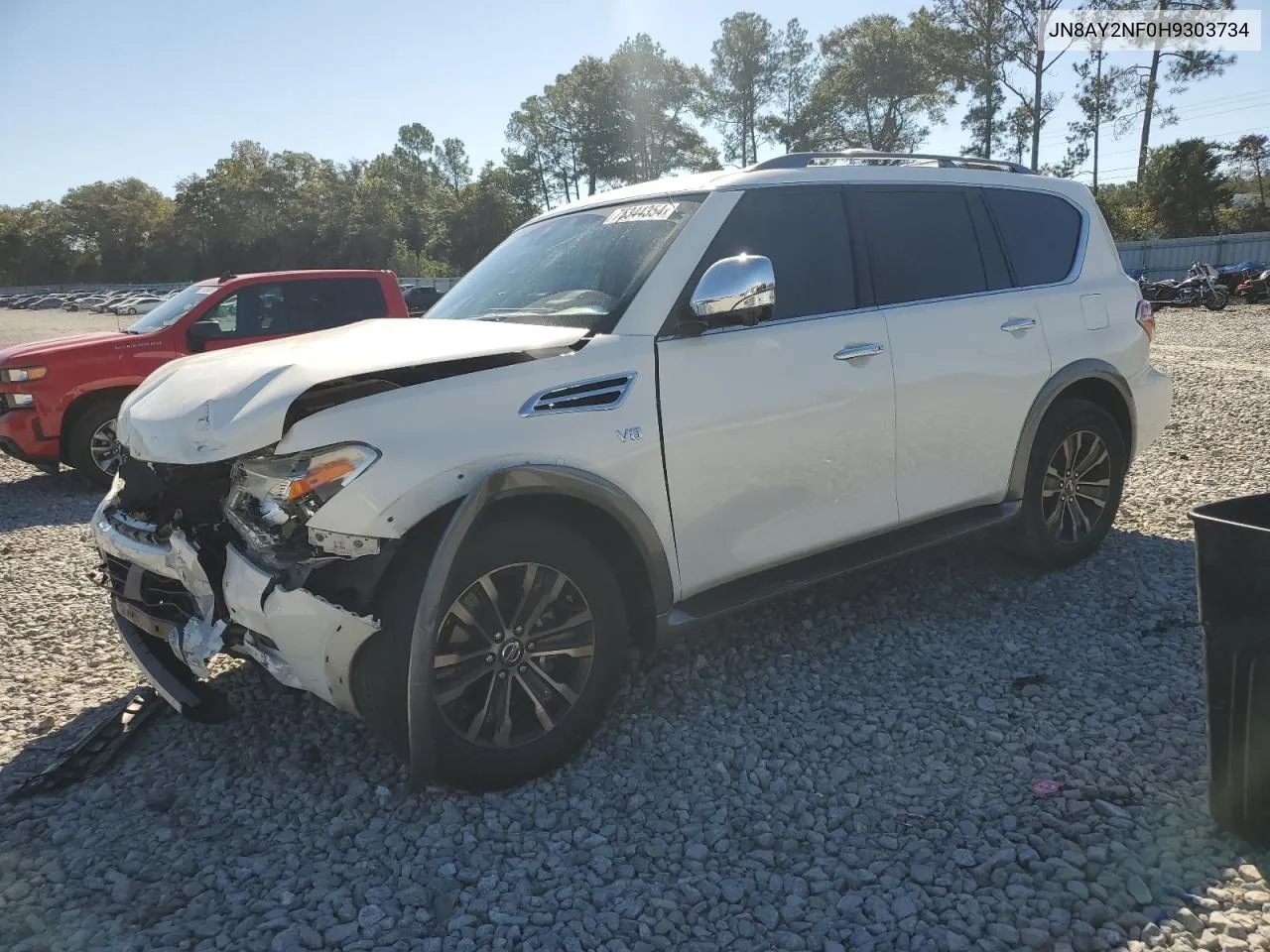 2017 Nissan Armada Platinum VIN: JN8AY2NF0H9303734 Lot: 75344354