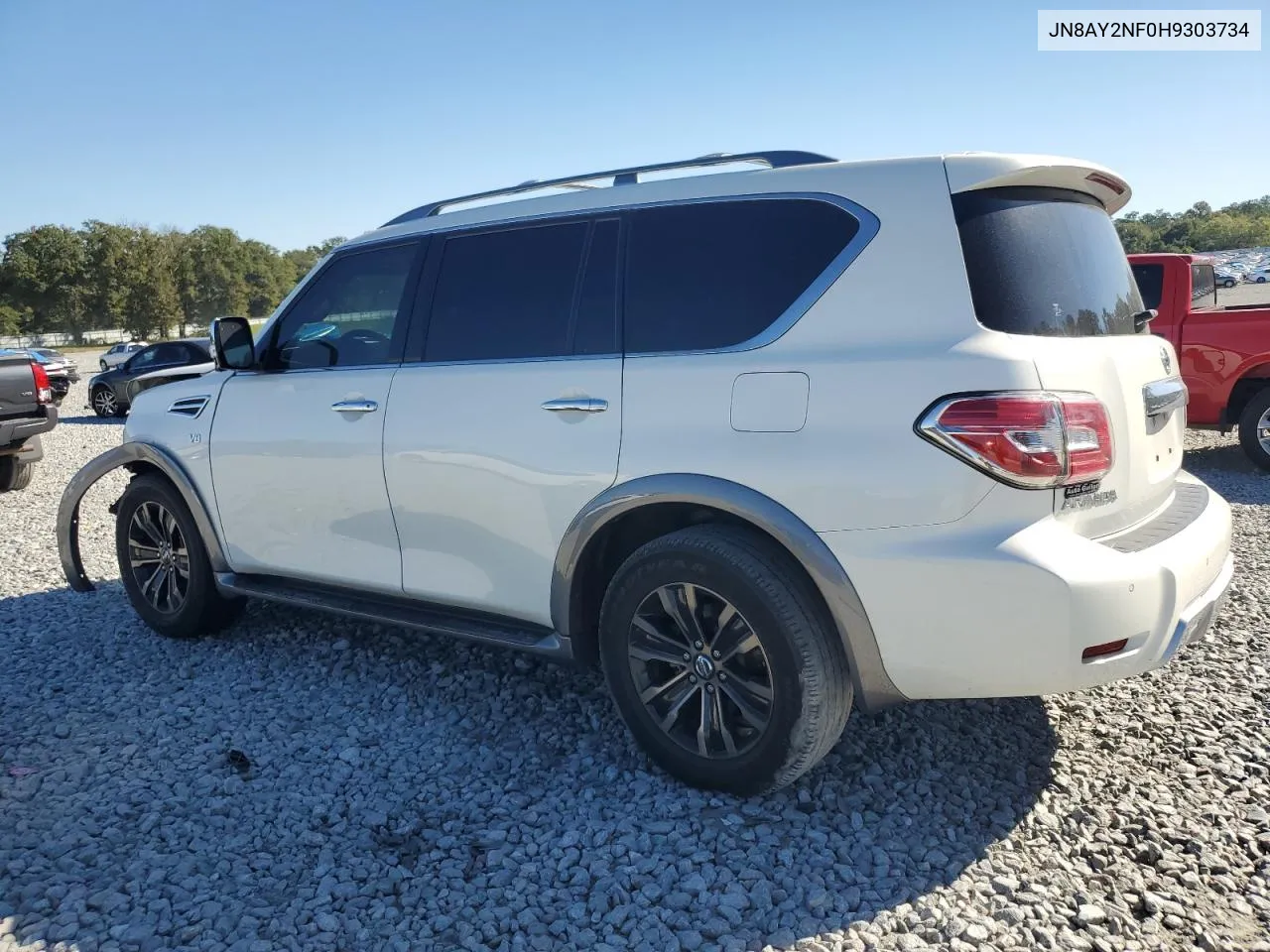 2017 Nissan Armada Platinum VIN: JN8AY2NF0H9303734 Lot: 75344354