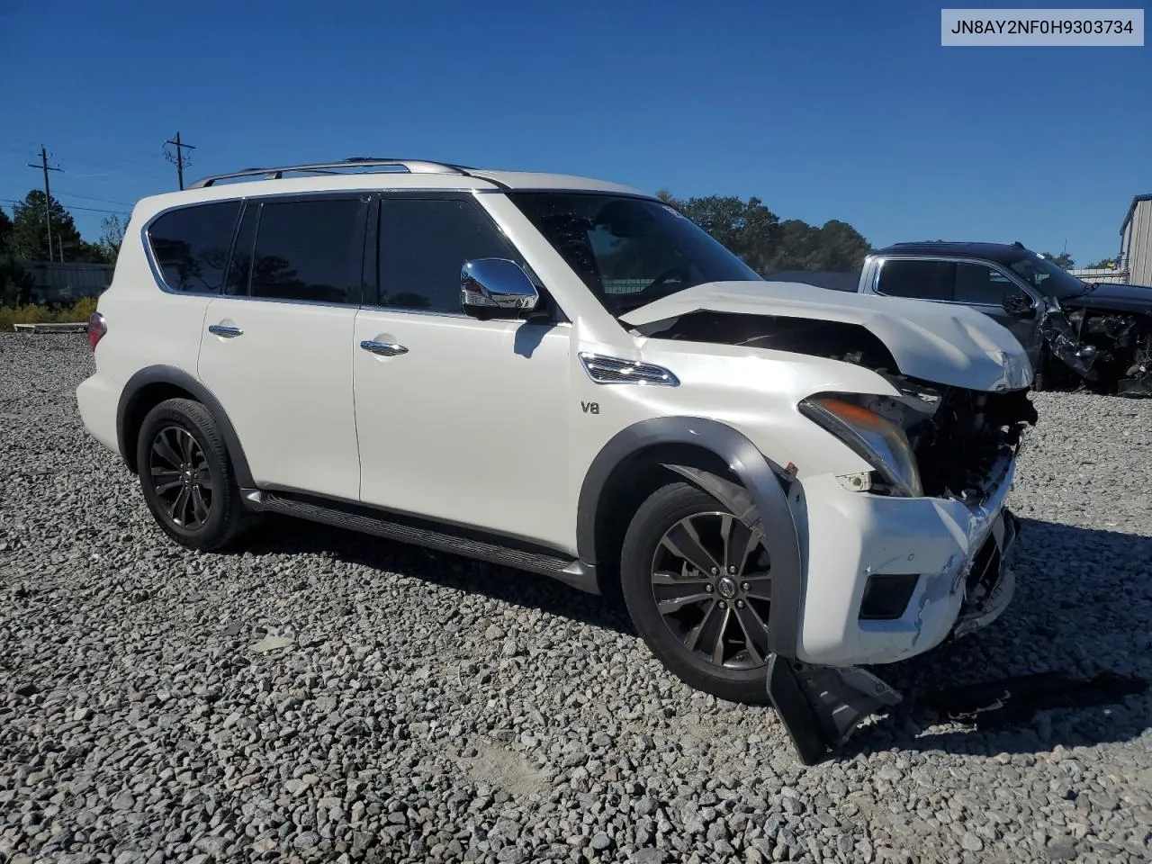 2017 Nissan Armada Platinum VIN: JN8AY2NF0H9303734 Lot: 75344354