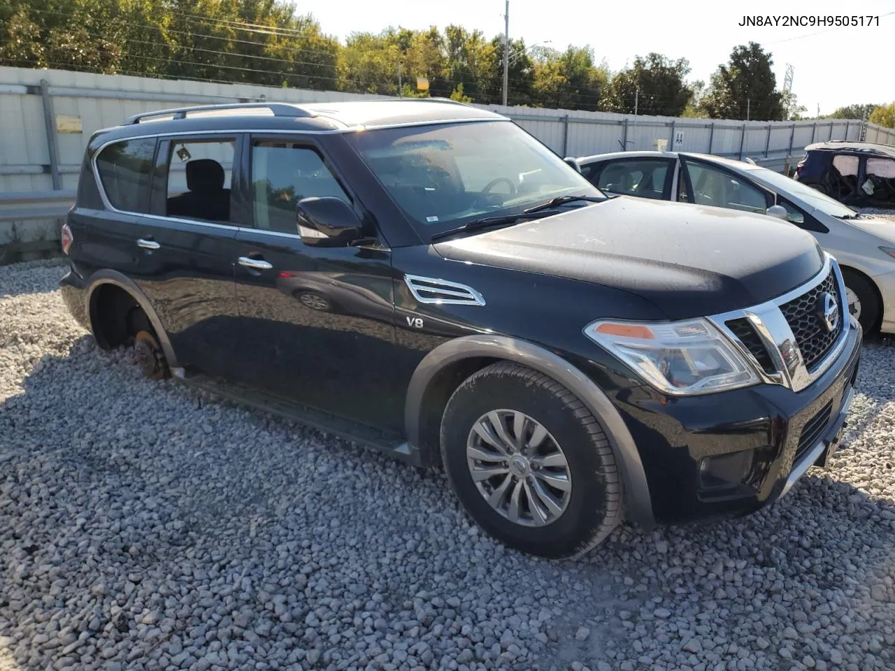 2017 Nissan Armada Sv VIN: JN8AY2NC9H9505171 Lot: 75429444