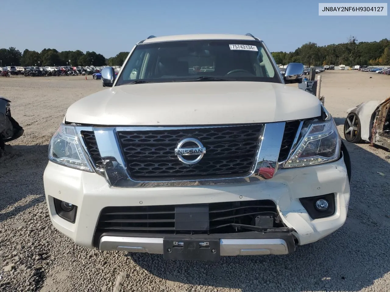 2017 Nissan Armada Platinum VIN: JN8AY2NF6H9304127 Lot: 75743134