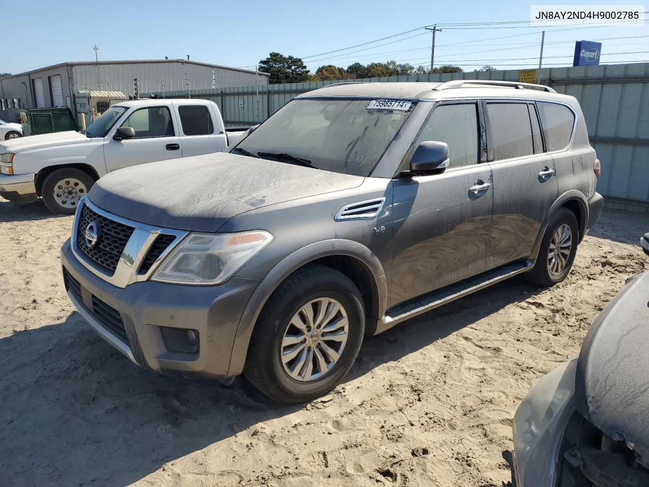 2017 Nissan Armada Sv VIN: JN8AY2ND4H9002785 Lot: 75985714