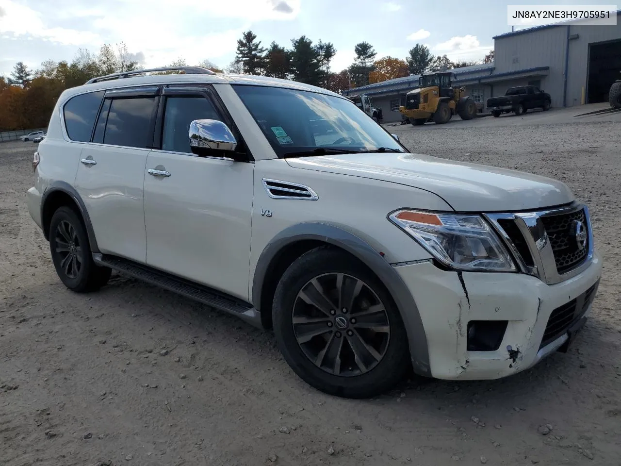 2017 Nissan Armada Platinum VIN: JN8AY2NE3H9705951 Lot: 76303774