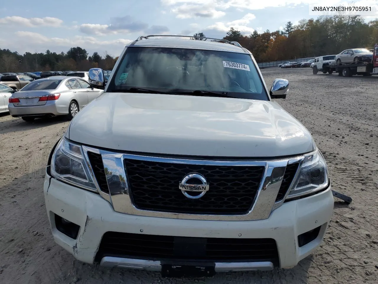 2017 Nissan Armada Platinum VIN: JN8AY2NE3H9705951 Lot: 76303774