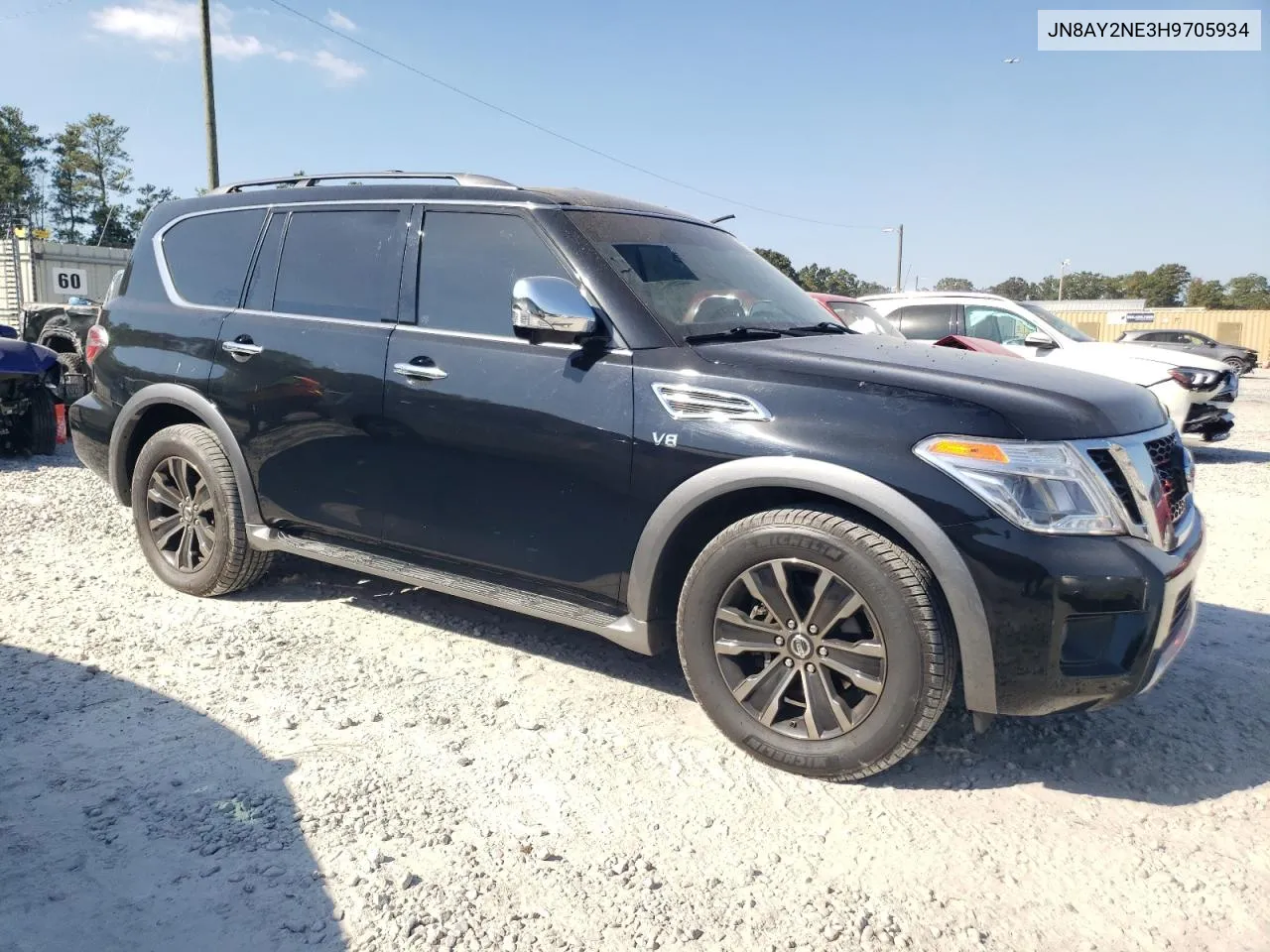 2017 Nissan Armada Platinum VIN: JN8AY2NE3H9705934 Lot: 76937554