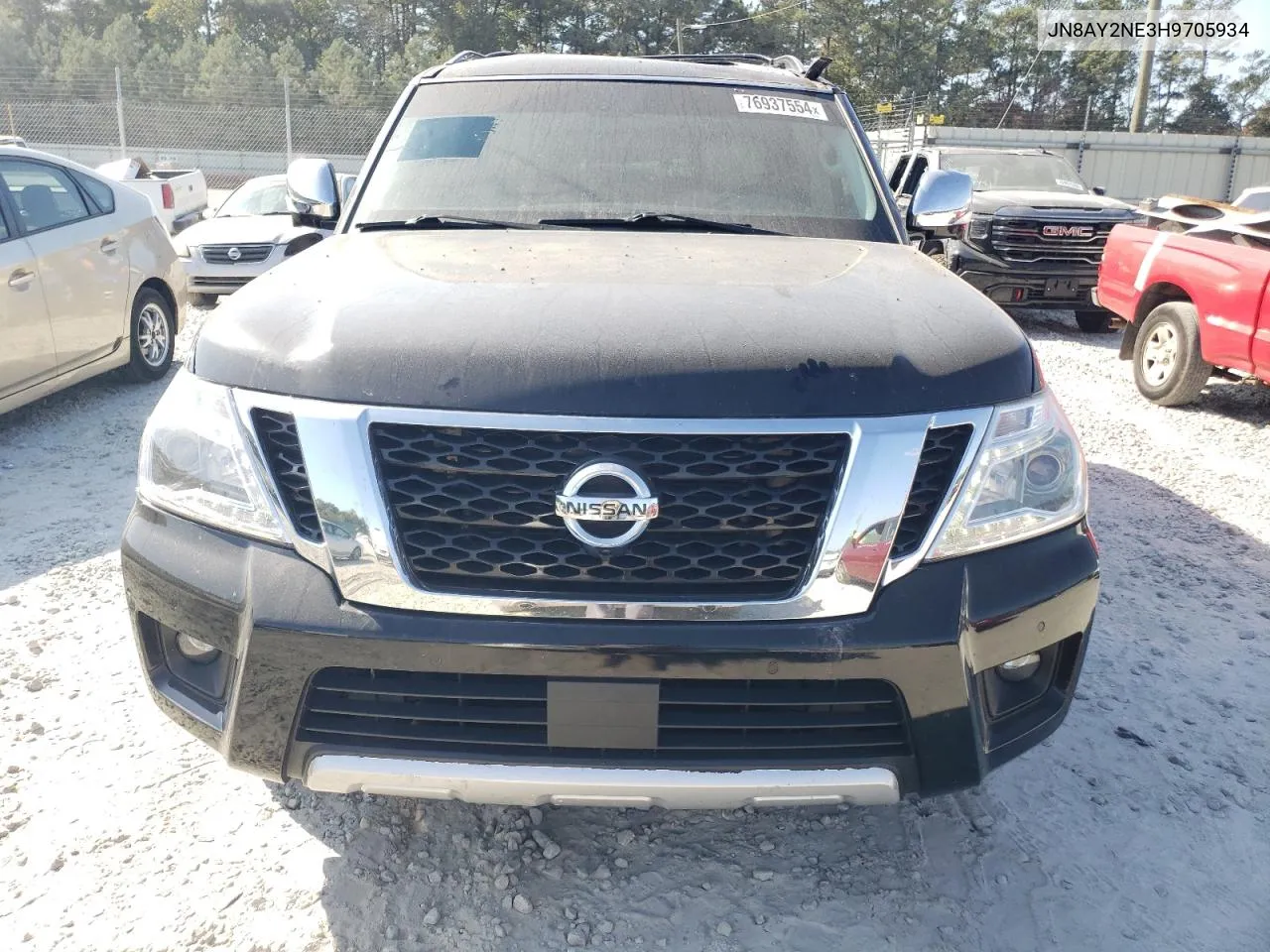 2017 Nissan Armada Platinum VIN: JN8AY2NE3H9705934 Lot: 76937554