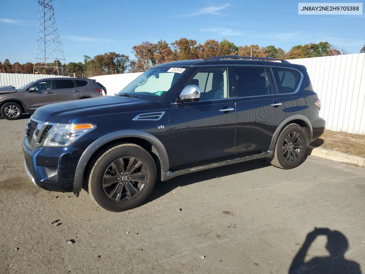 2017 Nissan Armada Platinum VIN: JN8AY2NE2H9705388 Lot: 77572474