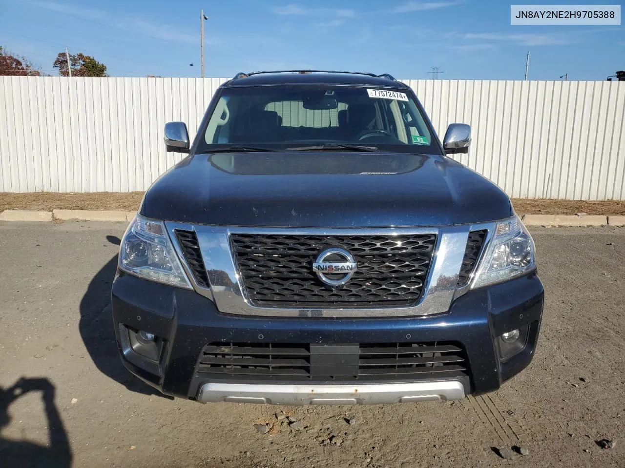 2017 Nissan Armada Platinum VIN: JN8AY2NE2H9705388 Lot: 77572474