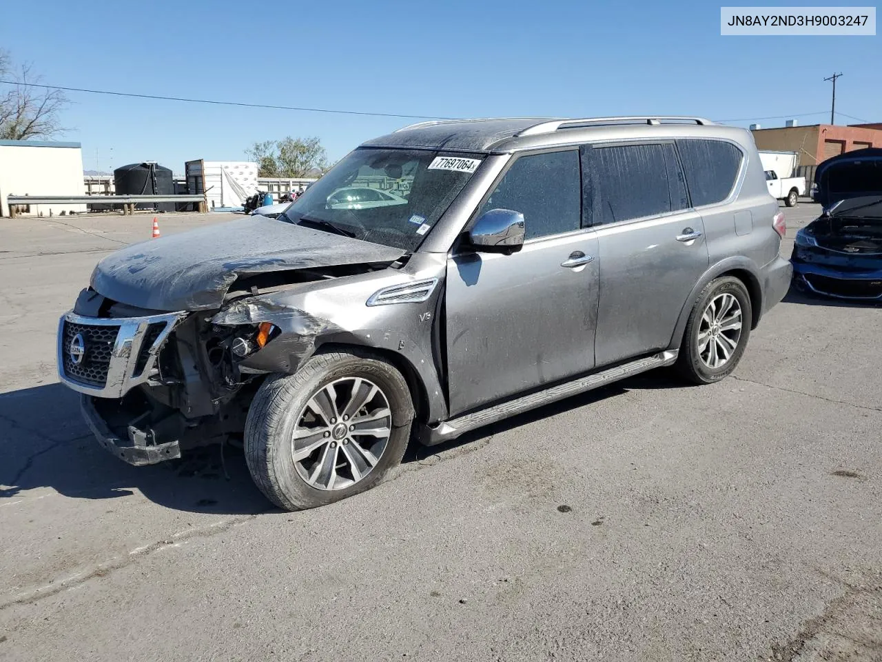 2017 Nissan Armada Sv VIN: JN8AY2ND3H9003247 Lot: 77697064