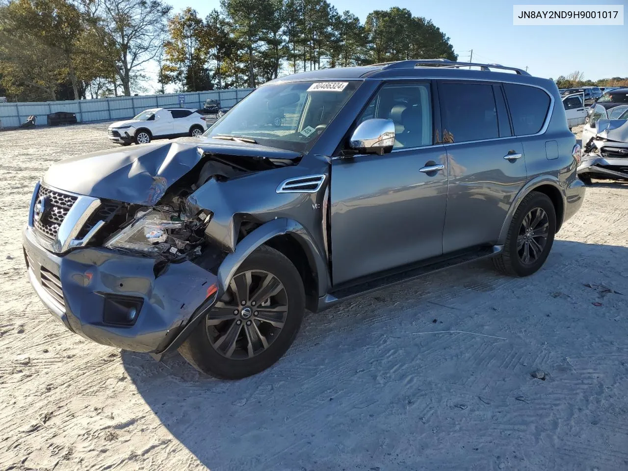 2017 Nissan Armada Sv VIN: JN8AY2ND9H9001017 Lot: 80486324